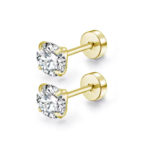 Stone Stud Earrings